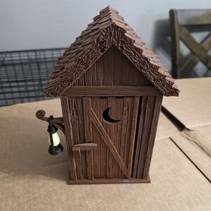 Dice Tower Miniature Outhouse with Lantern